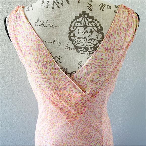 TALBOTS 100% Silk Shell Peach Sleeveless Dress Size 10 - Picture 8 of 14